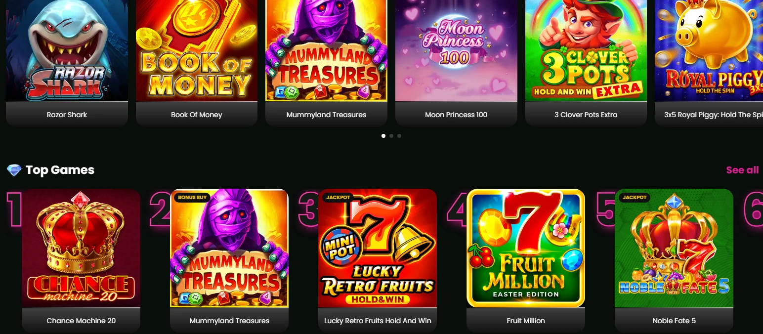 spinaro Casino κουλοχέρηδες και παιχνίδια
